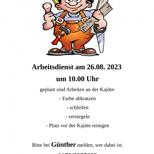 06.08.2023 – Arbeitsdienst